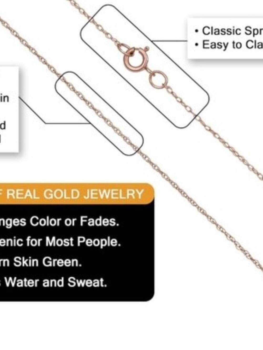 10 Karat Real Rose Gold Dainty 18" Chain *BROKEN* in one place! - Picture 11 of 13
